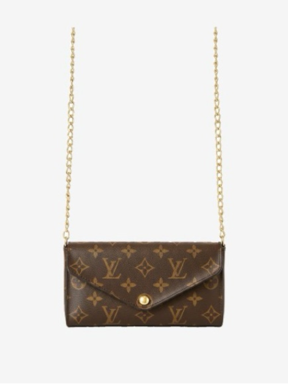 🛍️ Louis Vuitton Authentic Josephine Monogram Canvas Wallet/ On Chain with Box